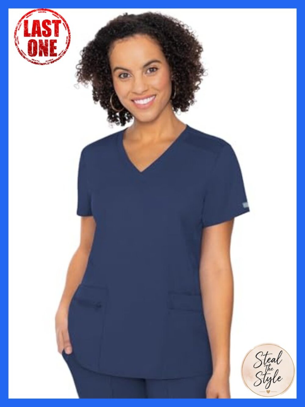 Med Couture Touch Scrub Top V-Neck 4 Pocket 2-Way Stretch Women's Medical